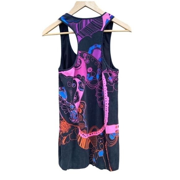 Tibi Women's Size 2 Multicolor Abstract Silk Shift Dress Sleeveless - Picture 2 of 4